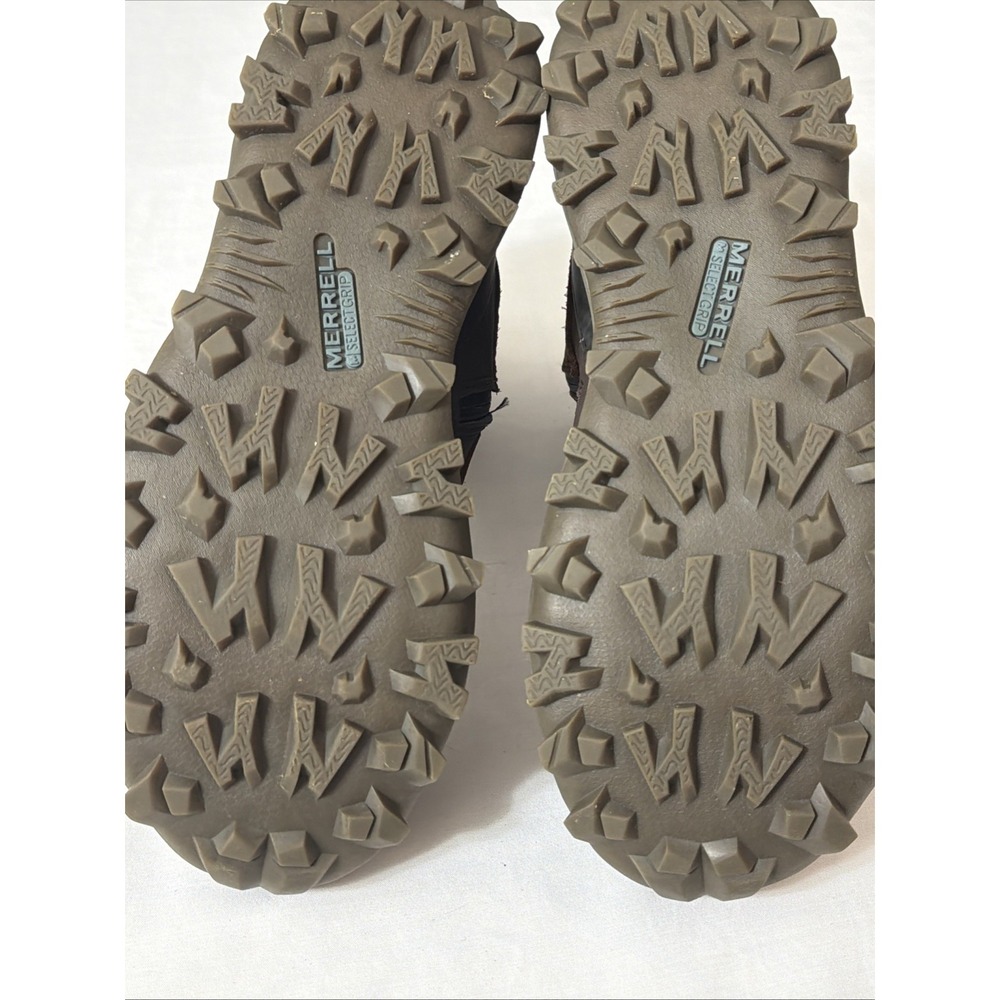 Merrell Thermo Kiruna Mid Zip Waterproof Boots Brown Clay Leather Women Sz 9 Fit - Picture 9 of 16